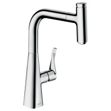 Hansgrohe Змішувач для кухні Metris Select M71 240 з витяжним шлангом