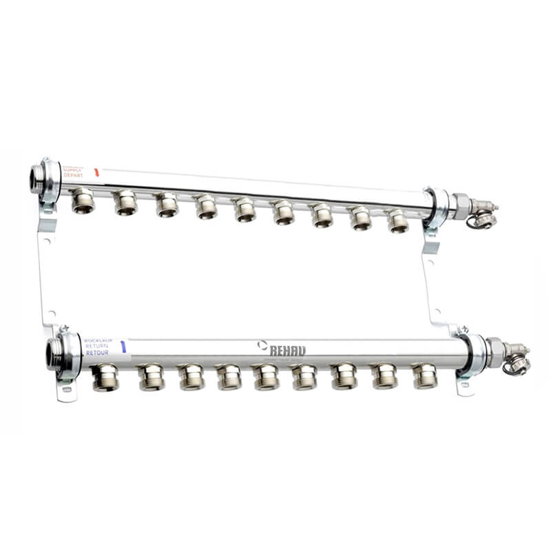 Колектор розподільчий HLV  9 для систем опалення (стальний), 9 контурів 3/4" (110214001)