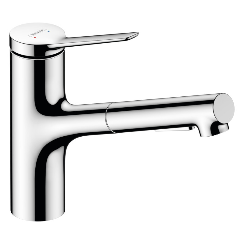 Hansgrohe Змішувач для кухні Zesis M33 150, 2jet, з витяжним зливом (74800000)