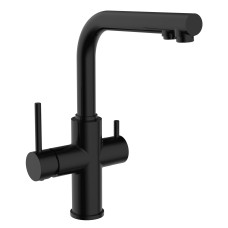 IMPRESE Змішувач для кухні одноважільний з підключенням питної води DAICY, чорний (55009B-F)