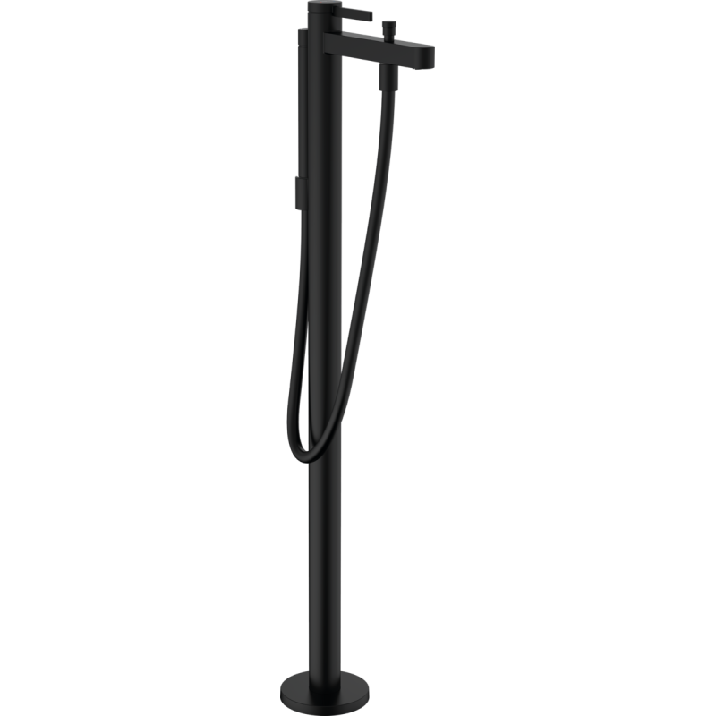 Hansgrohe Змішувач для ванни Finoris підлоговий чорний матовий