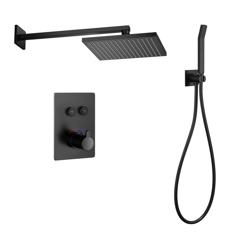 IMPRESE Душова система прихованого монтажу SMART CLICK (ZMK101901240+ZMK101901223+ZMK101901224), чорний матовий (ZMK101901222)