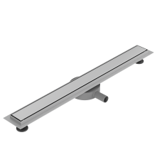 VOLLE MASTER LINEA Pura лінійний трап 600мм, комбінований затвор, поворотний сифон, патрубок Ø40/50, з решіткою під плитку, cepillado cromo, (9046.211614)