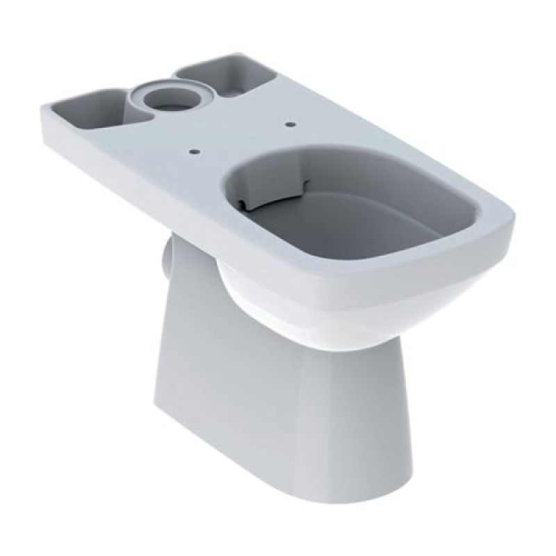 Geberit 501.563.01.7 Selnova Square Унітаз підлоговий, прямокутний, Rimfree, з горизонтальним випуском, колір білий глянець