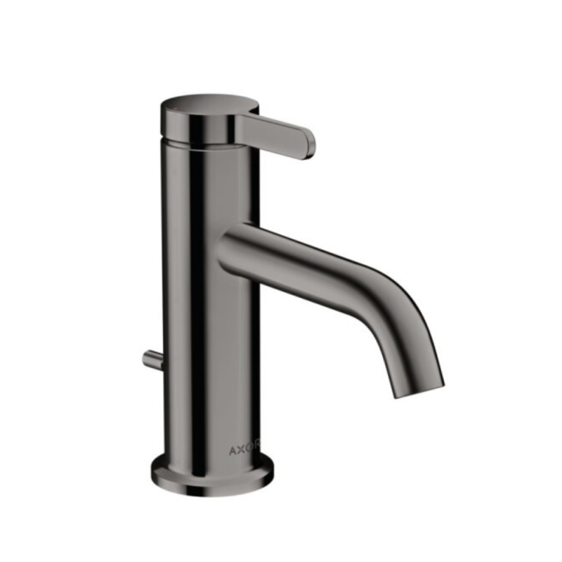 Axor ONE змішувач для умивальника 70 одноважільний, з pop-up зливним гарнітуром, шліфованний чорний хром, (48000340)