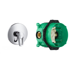 Hansgrohe Metropol E -змішувач для душу (хром- золото) +IBOX universal прихована частина для змішувача, (14675090+01800180)