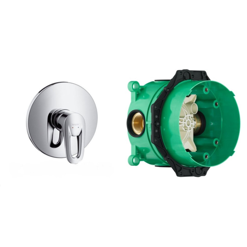 Hansgrohe Metropol E -змішувач для душу (хром- золото) +IBOX universal прихована частина для змішувача, (14675090+01800180)