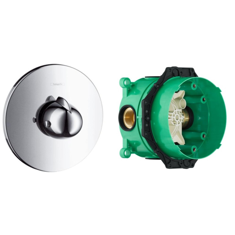 Hansgrohe Ecostat Термостат для душа+IBOX universal скрытая часть для смесителя, (15710000+01800180)