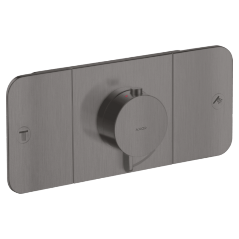 Axor ONE термостат для 2х споживачів, ПМ, коліршліфованний чорний хром, (45712340)