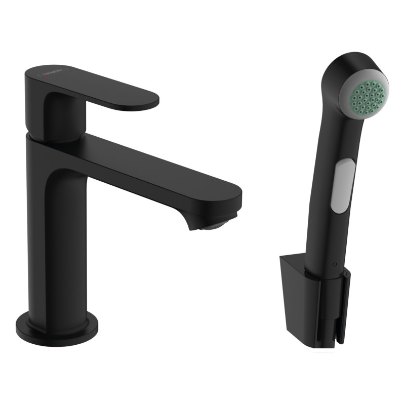 Hansgrohe REBRIS Sзмішувач для умивальника 110, з гігієнічною лійкою, чорнийматовий, (72215670)