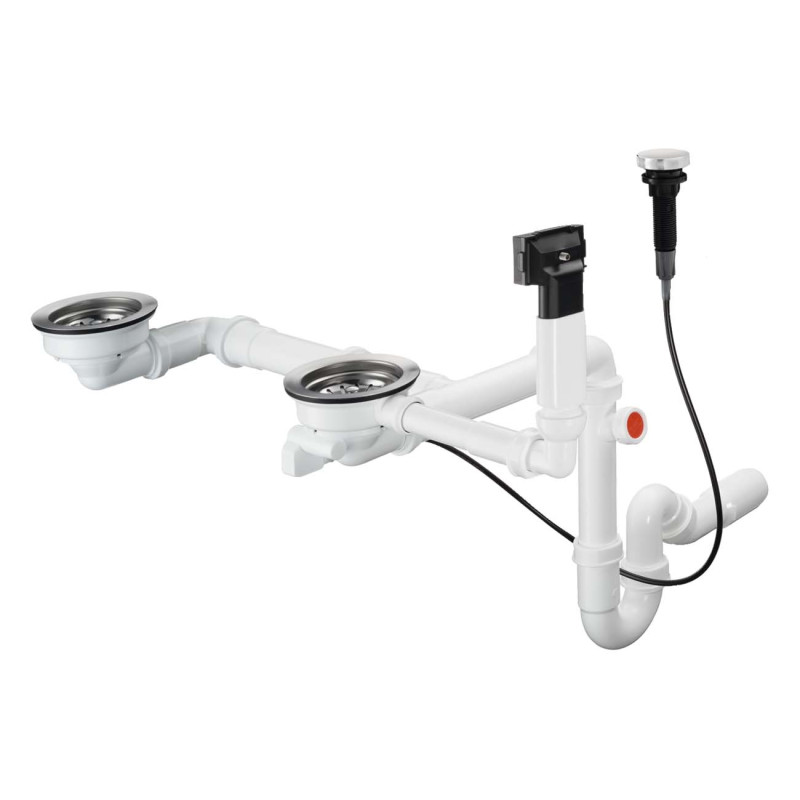 Hansgrohe D17-11 сифон до мийки для кухнi, хром, (43938000)