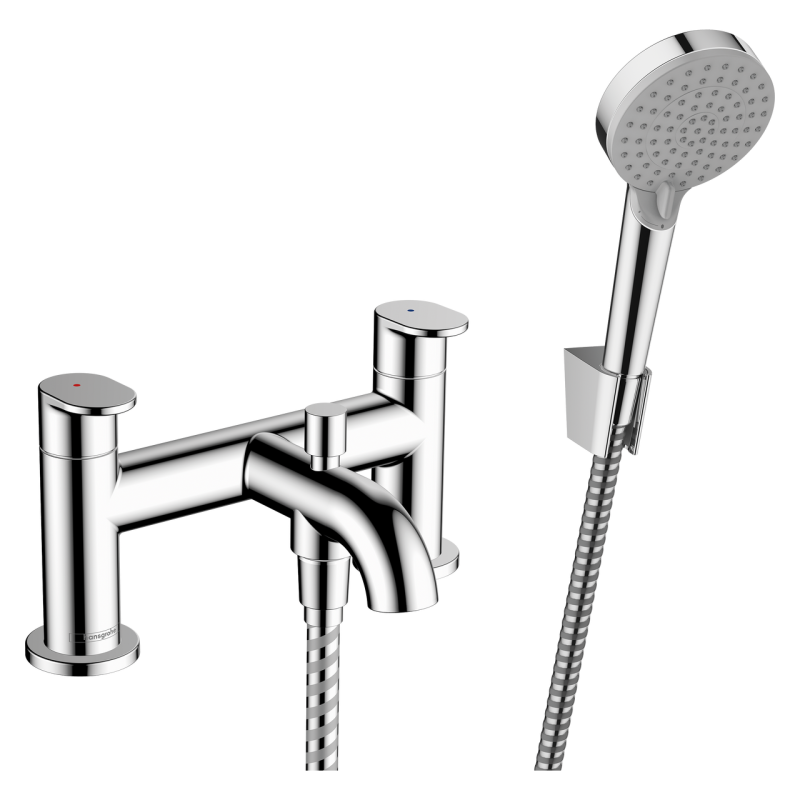Hansgrohe VERNIS BLEND змішувач для ванни, одноважільний, на 2 отв з душовим набором, хром, (71461000)