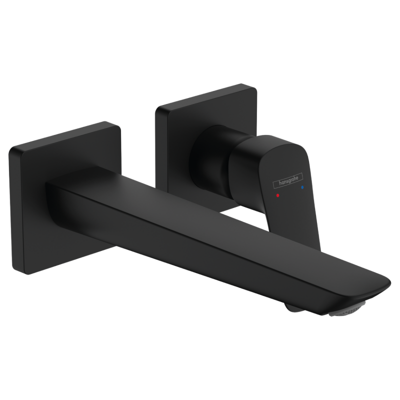Hansgrohe LOGIS смеситель для умывальника, однорычажный, настенный, СМ, цвет черный матовый, (71256670)