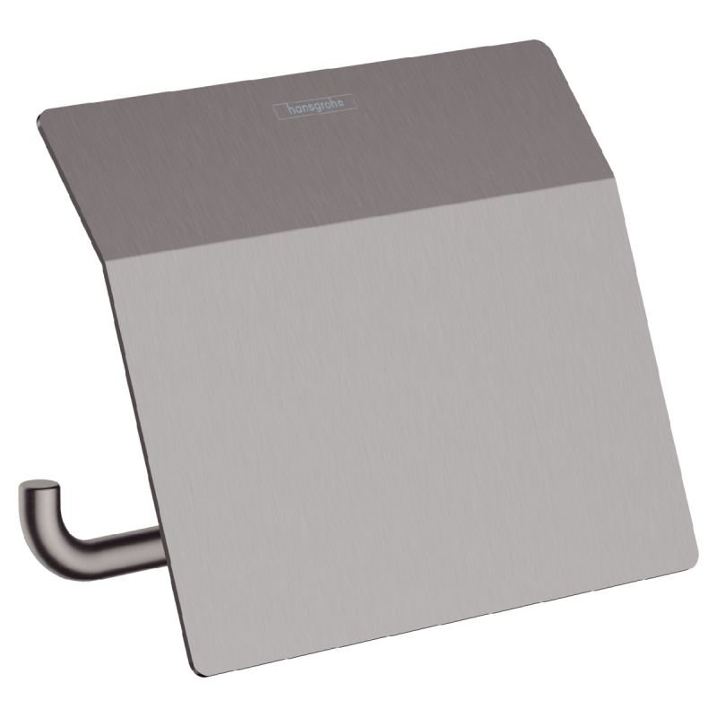 Hansgrohe ADDSTORIS тримач туалетного папіру з кришкою, шліфованний чорний хром, (41753340)