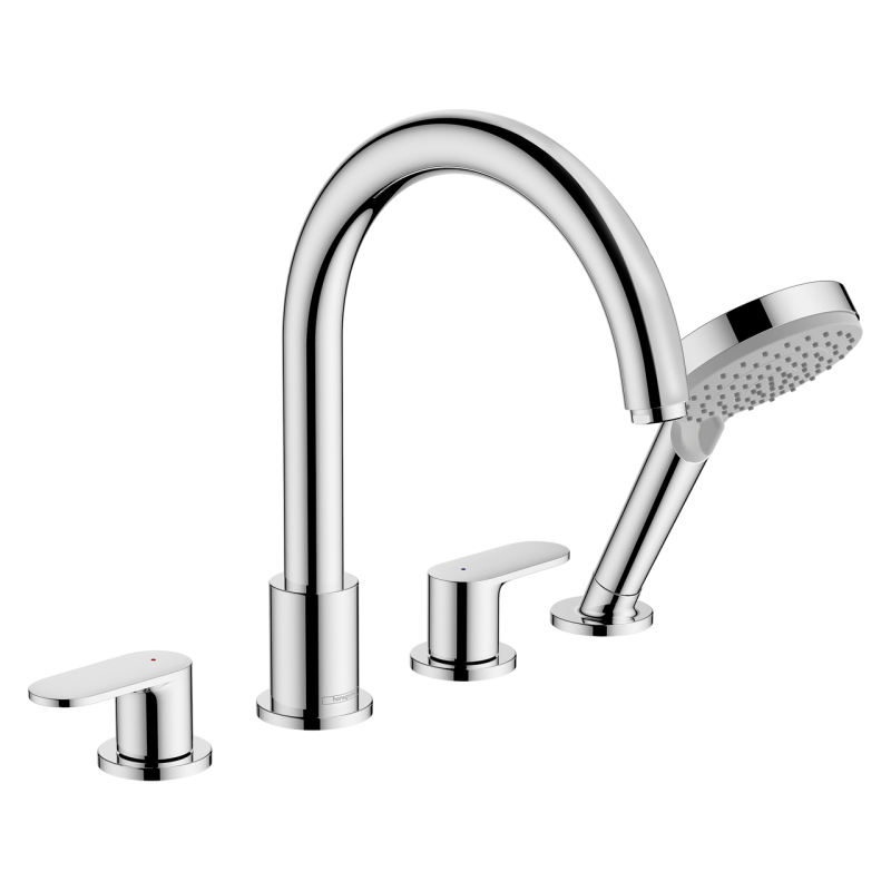 Hansgrohe VERNIS BLEND смеситель для ванны на 4 отверстия, ручной душ, хром, (71456000)