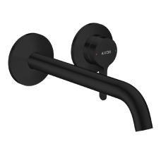 Axor ONE змішувач для умивальника 220, одноважільний, зі зливним гарнітуром, прихованого монтажу, чорний матовий, (48120670)