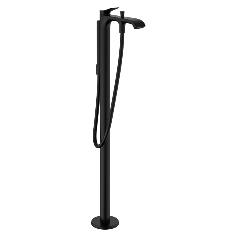 Hansgrohe VIVENIS смеситель для ванны, однорычажный, напольный, цвет черный матовый, (75445670)