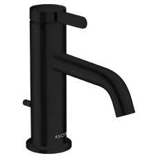 Axor ONE змішувач для умивальника 70 одноважільний, з pop-up зливним гарнітуром, чорний матовий, (48000670)