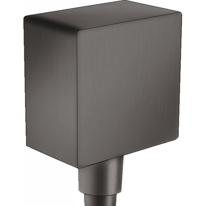Hansgrohe FIXFIT SQUARE шлангове з`єднання із захистом зворотнього току, без шарніру, шлифований чорний хром, (26455340)