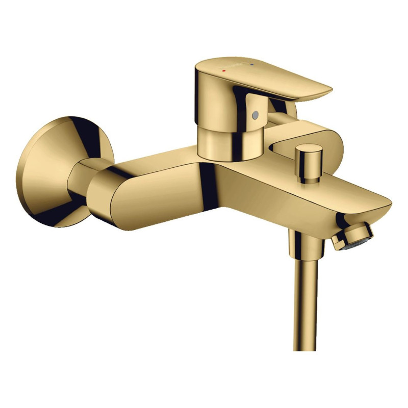 Hansgrohe TALIS E змiшувач для ванни, одноважiльний, зовнiшнього монтажу, полiроване золото, (71740990)