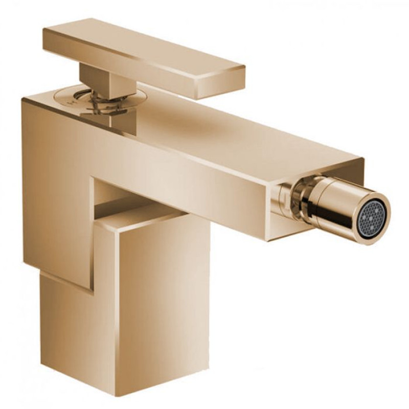 Axor Edge Змiшувач для бiде, одноважiльний, зi зливним набором PushOpen, колiр покриття полiрована бронза, (46210130)