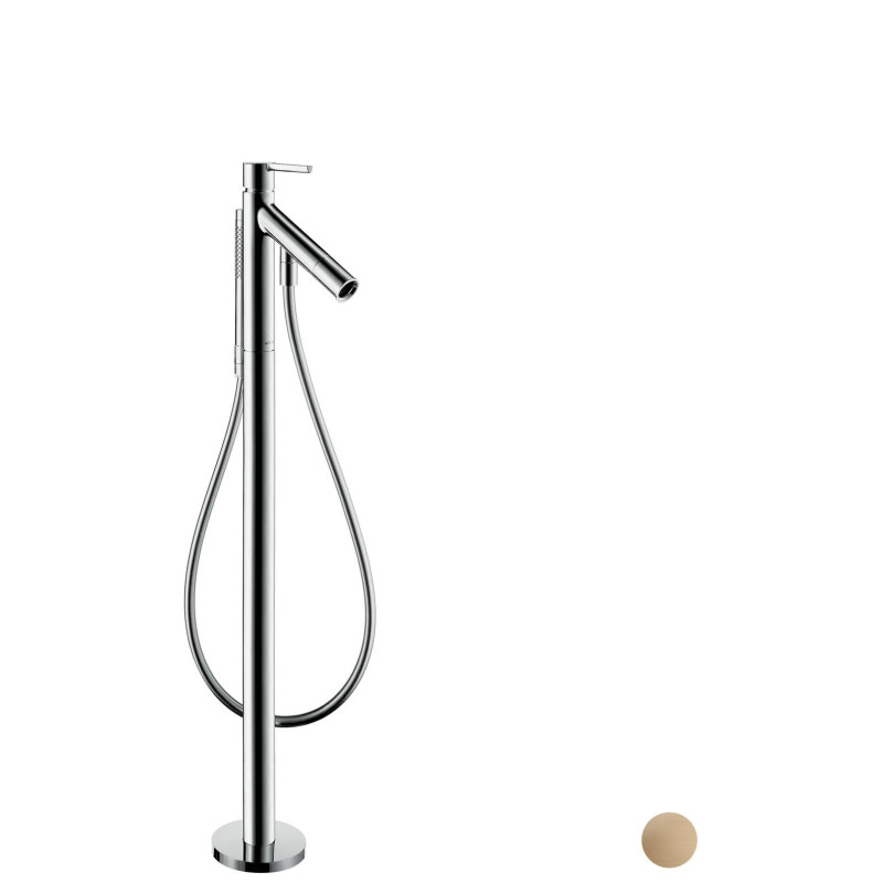 Axor Starck Змiшувач для ванни, одноважiльний, пiдлоговий, колiр покриття шлiфована бронза, (10455140)