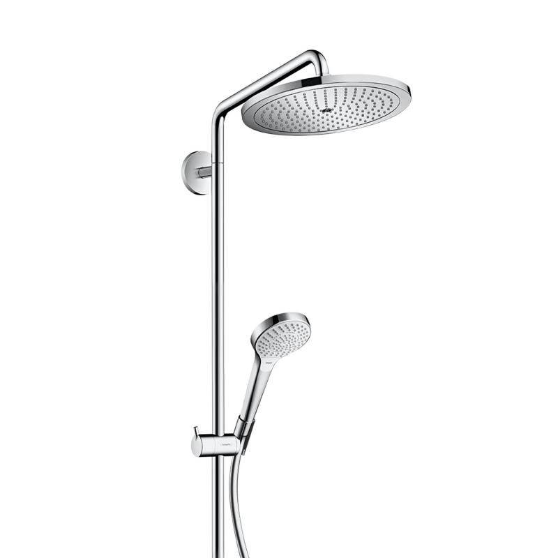 Hansgrohe Croma Select S Душова система Showerpipe 280 1jet, 9 л/хв з термостатом, версiя EcoSmart, хром, (26794000)