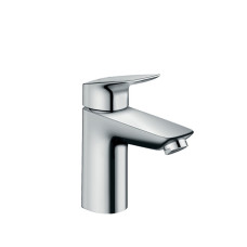Hansgrohe Logis Змiшувач для раковини одноважiльний 100 LowFlow 3,5л./хв., зi злив. гарнiтуром, хром, (71104000)