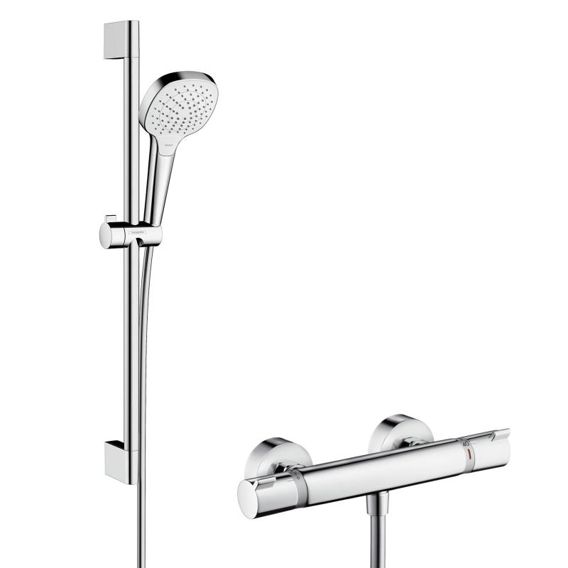 Hansgrohe Croma Select E Vario Combi Душевий набір0.65 м з термостатом, білий/хром, (27081400)