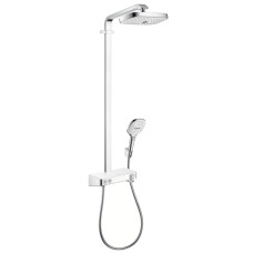 Hansgrohe Raindance Select E Showerpipe Душова система (білий / хром, кнопкове управління), (27126400)