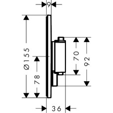 Hansgrohe ECOSTAT COMFORT S термостат для 2х споживачів, ПМ, шліфованна бронза, (33715140)
