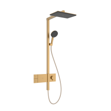 Hansgrohe RAINDANCE ALIVE Q душова система Showerpipe 210/340, 1jet, з термостатом, шліфованна бронза, (24580140)