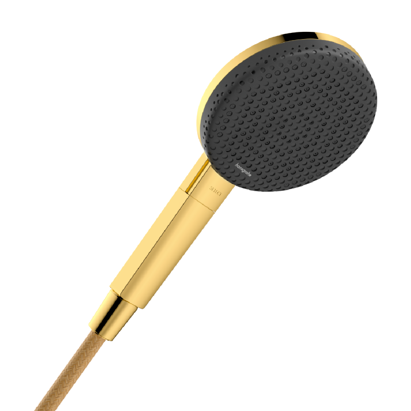 Hansgrohe RAINDANCE ALIVE SELECT S ручний душ (3 типи струменів RainAir, PowderRain, Massage), полірованне золото, (24500990)