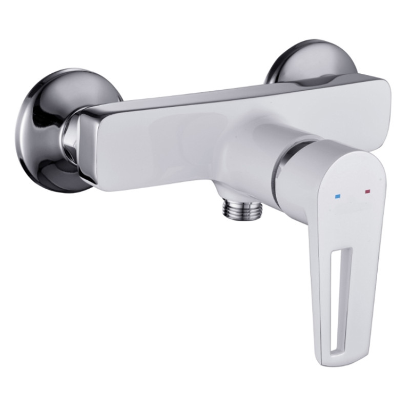 IMPRESE Змішувач для душу Breclav, хром/білий, 35 мм (15245W)