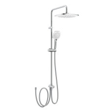 IMPRESE Душова система без змішувача BILA DESNE, білі кришки, хром (T-00261SQ)