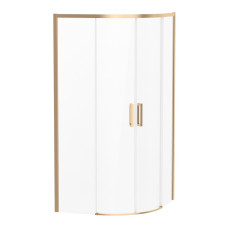 VOLLE SOLO душова кабіна 90 * 90 * 195 см, профіль cepillado oro, скло прозоре 6мм, без піддону, (1010.114515)