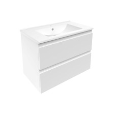 VOLLE LEON 2.0 комплект меблів 80см білий: тумба підвісна, 2 ящики + умивальник меблевий арт 13-01-042D, (1915.301007)