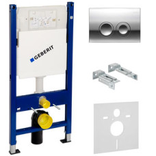 Geberit Комплект (458.160.001 Дуофикс монтажный элемент UP182 для подвесного унитаза, клавиша смыва Дельта 115.125.21.1,, (458.161.21.1)
