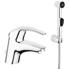 Grohe Eurosmart Смеситель для раковины, однорычажный с гигиеническим душем, (23124000)