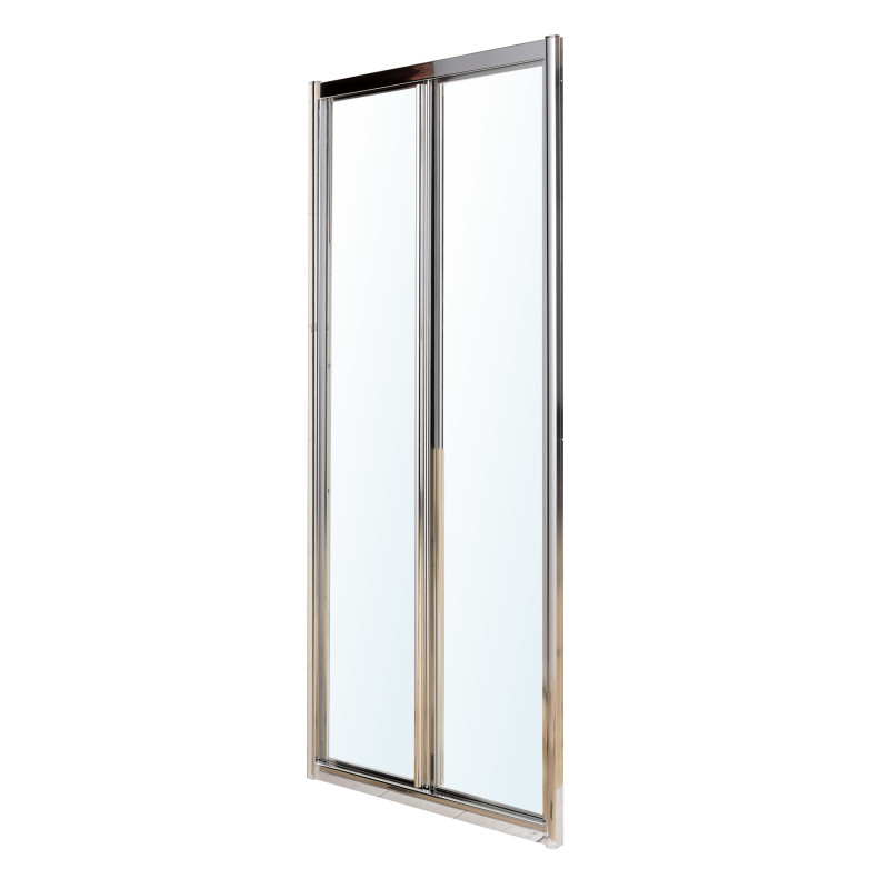 EGER Двері bifold 90*195см, профіль хром, скло прозоре, (599-029-90)