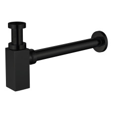 VOLLE Сифон для умивальника з квадратною колбою, латунь, 1 1/4", патрубок Ø32 мм, de la noche, (9000.094104)