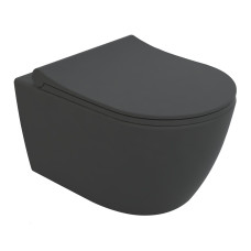 VOLLE CANTE Rimless унітаз підвісний 51*35,5*33 см, сидіння Duroplast Slim slow-closing, de la antracita, (1312.151009)
