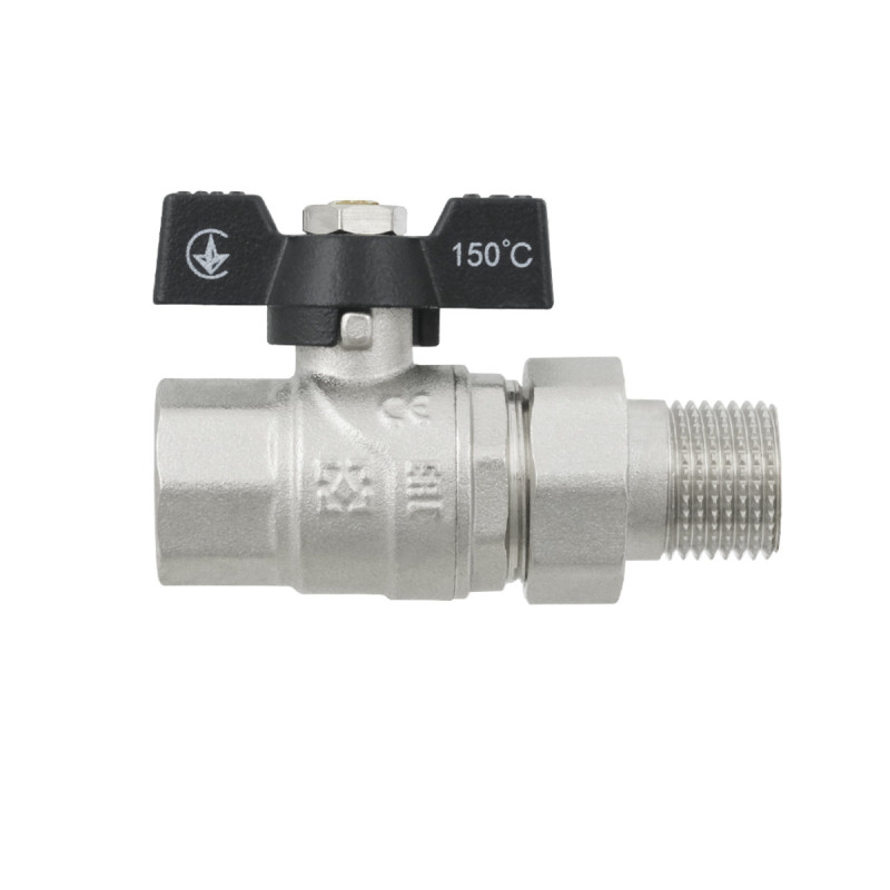 Raftec Кран кульовий з американкою BLACK PN15 ВЗ 1/2