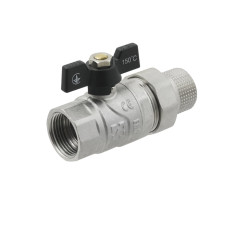 Raftec Кран кульовий з американкою BLACK PN40 ВЗ 3/4" метелик DRBS2