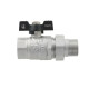 Raftec Кран кульовий з американкою BLACK PN40 ВЗ 3/4" метелик DRBS2