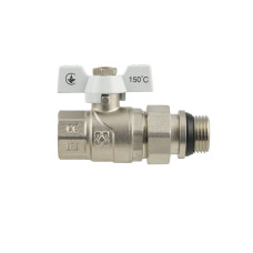 Raftec Кран кульовий з американкою WHITE DN15 1/2" з антипротіканням метелик WRB-1