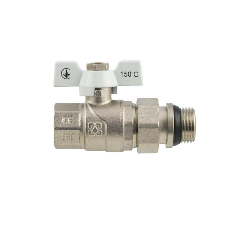 Raftec Кран кульовий з американкою WHITE DN15 1/2" з антипротіканням метелик WRB-1