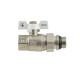 Raftec Кран кульовий з американкою WHITE DN15 1/2" з антипротіканням метелик WRB-1