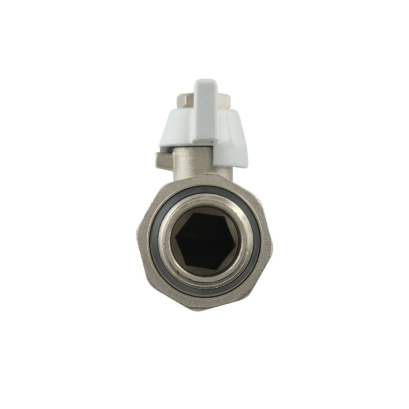 Raftec Кран кульовий з американкою WHITE DN15 1/2" з антипротіканням метелик WRB-1