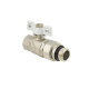 Raftec Кран кульовий з американкою WHITE DN20 3/4" с антипротіканням метелик WRB-2